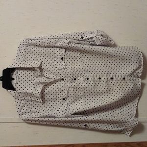 Polka dot blouse. Cute, comfortable.